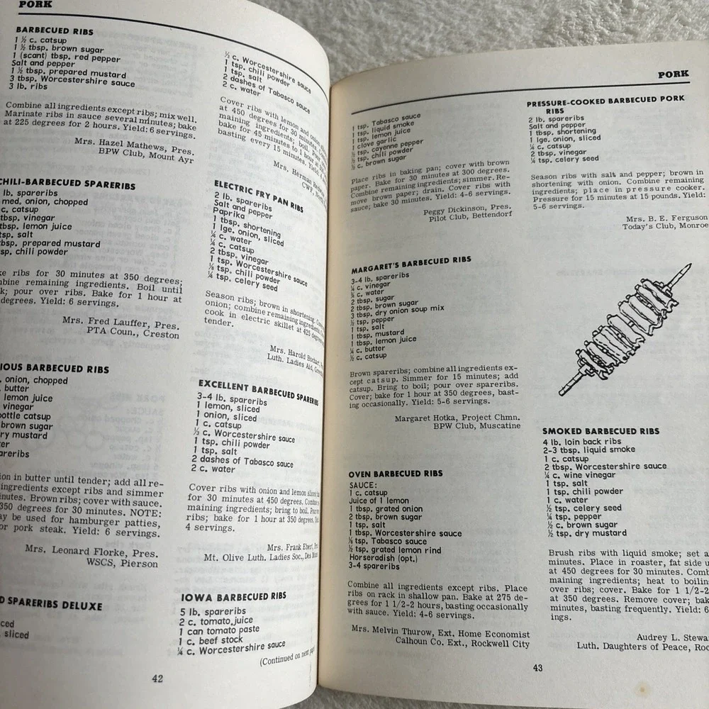 IOWA MEATS Cookbook Vintage Favorite Recipes Edition 1966 Farmhouse Wild Game‎